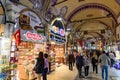 Shops inside Grand Bazaar in Istanbul