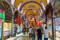 Shops inside Grand Bazaar in Istanbul, Turkey