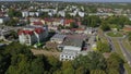 Shops In Konskie Sklepy Rondo Aerial View Poland