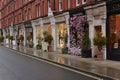Shops in London Chiltern Street Christmas trees decorations Royalty Free Stock Photo