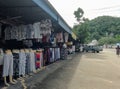 Shops in Mae Khachan hot springs in Chiang Rai Thailand