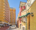 Shops mall of the American village of Chatan in Okinawa where Distortion Seaside, Oak Fashion buildings are located