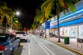 Shops at night Miami Beach Washington Avenue Royalty Free Stock Photo