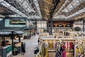 Shops in Old Spitalfields Market in London Royalty Free Stock Photo