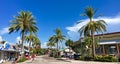 Shops and palms in St Pete Beach in Florida Royalty Free Stock Photo