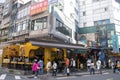 Shops and restaurants around the Yongkang street in Taipei