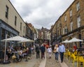 Shops and Restaurants on Elvet Bridge in Durham, UK