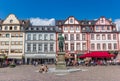 Shops and restaurants at the Jesuiten market sqaure in Koblenz