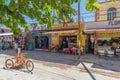 Shops and restaurants on the main street of Tulum, Quintana Roo, Mexico Royalty Free Stock Photo