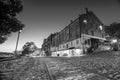 Shops and restaurants at River Street in downtown Savannah in Ge Royalty Free Stock Photo