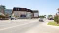 Shops on Sovetov street in Abinsk city