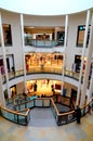 Shops and staircase in shopping mall