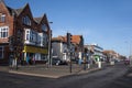 Shops on Station Road in Clacton, Essex in the UK