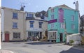 Shops and steps Brixham Torbay Devon Endland UK Royalty Free Stock Photo