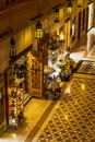 Shops in traditional Arabic souq. Market