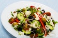 Shopska salad - dish of Balkan cuisine Royalty Free Stock Photo