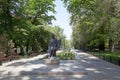 Shoqan Walikhanov monument in Almaty, Kazakhstan