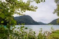 Shore along the Hintersteinersee lake. Austria Europe Wilder Kaiser