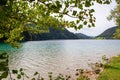 Shore along the Hintersteinersee lake. Austria Europe Wilder Kaiser