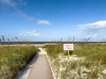 The shore of the Atlantic Ocean at Fort Clinch State Park in Florida Royalty Free Stock Photo