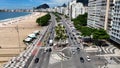 Shore Avenue at Copacabana Beach in Rio de Janeiro Brazil. Royalty Free Stock Photo