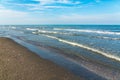 Shore of the Caspian Sea in northern Azerbaijan. Nabran area Royalty Free Stock Photo