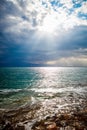 Shore of the Dead sea in Israel