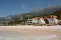 The shore at Dhermi beach. Vlore county. Albania Royalty Free Stock Photo