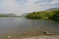 Shore of Grasmere looking towards Helm Crag in Lake District Royalty Free Stock Photo