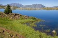 The shore of Lac Besson on Plateau des Petites Rousse Royalty Free Stock Photo