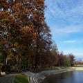 The shore of the lake in Arad city - Romania