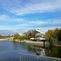 The shore of the lake in Arad city - Romania