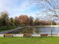 The shore of the lake in Arad city - Romania