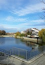 The shore of the lake in Arad city - Romania