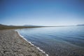 The shore of the lake in the early morning, quiet and windless weather