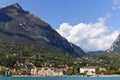 Shore of Lake Garda at Toscolano-Maderno in Italy