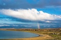 On the shore of Lake Issyk-Kul, Kyrgyzstan. Royalty Free Stock Photo