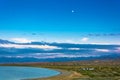 On the shore of Lake Issyk-Kul, Kyrgyzstan. Royalty Free Stock Photo