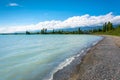 On the shore of lake Issyk-Kul, Kyrgyzstan. Royalty Free Stock Photo