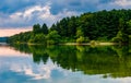 The shore of Lake Marburg, at Codorus State Park, Pennsylvania. Royalty Free Stock Photo