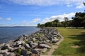 The shore of Lake Michigan in Petoskey, Michigan