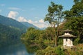 Shore of Lake Phewa/Fewa in Pokhara, Nepal Royalty Free Stock Photo