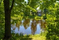 On the shore of the lake in the Priyutino estate. Vsevolozhsk. Leningrad region.