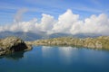 Shore of lake Schottensee. Summer clouds Royalty Free Stock Photo