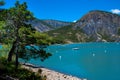 Shore of the lake Serre Poncon in France