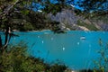 Shore of the lake Serre Poncon in France