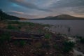 The shore of lake Zyuratkul