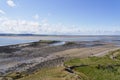 From the shore of Lindisfarne to a distant hazy Northumbria coastline