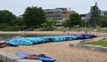 Shore Line at the Grand Traverse Bay at Lake Michigan, Traverse City, Michigan Royalty Free Stock Photo