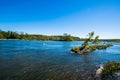 Shore Line of Great Falls Park, Virginia Side Summer time Royalty Free Stock Photo